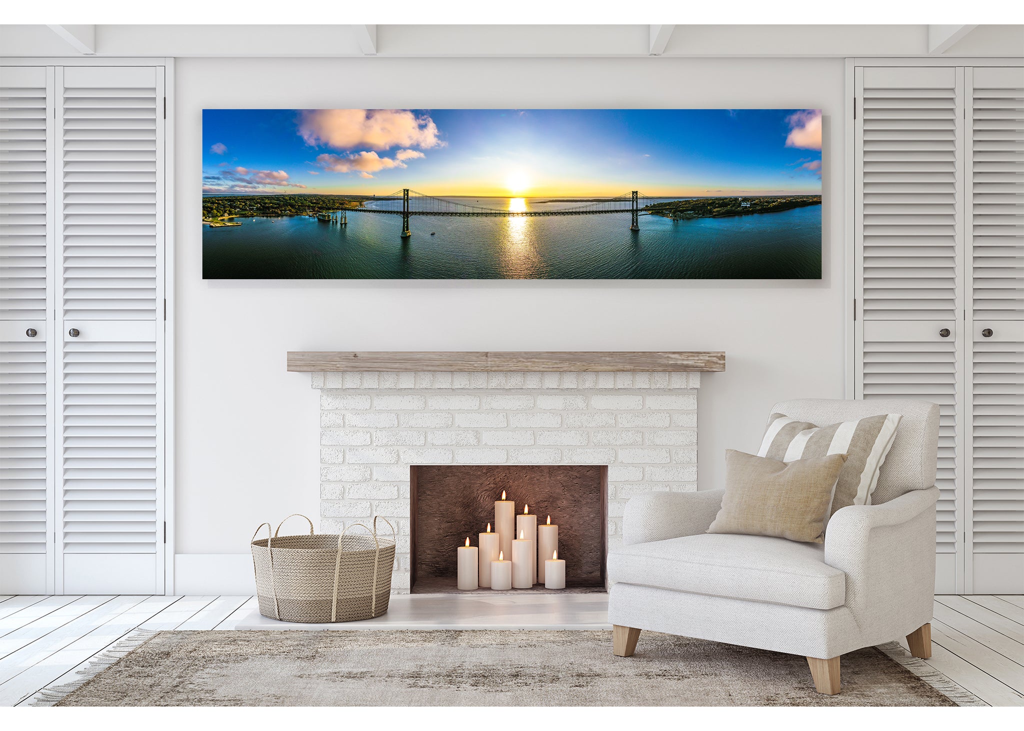 Bristol Mount Hope Bridge Sunset by Ethan Tucker