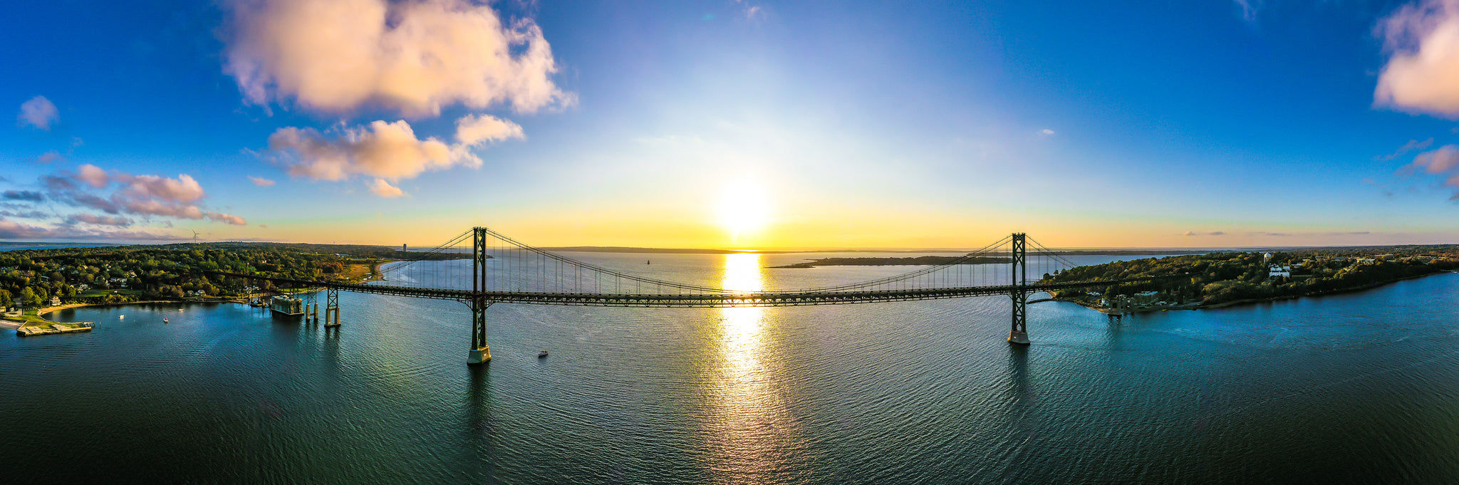 Bristol Mount Hope Bridge Sunset by Ethan Tucker